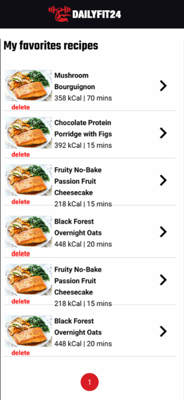 DailyFit24 app screen 3